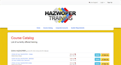 Desktop Screenshot of hazwopertraining.otsystems.net